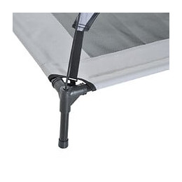 Lit Pour Chien Chat Sur Pieds Grand Confort Velum Anti-uv Tissu Oxford Micro-perforé + Parasol + Sac De Transport Inclus Gris 