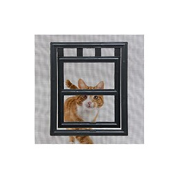 Chatière De Moustiquaire De Porte Ou Baie Vitrée H25 Cm X L20 Cm Noir