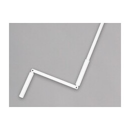 Manivelle Complète Avec Tige Hexagonale 10 Mm En Acier Laqué Blanc