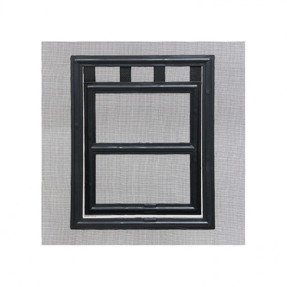 Chatière De Moustiquaire De Porte Ou Baie Vitrée H25 Cm X L20 Cm Noir