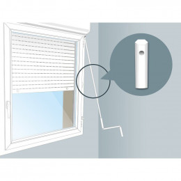 Tige Seule Hexagonale Diamètre 10 Mm L120 Cm, Acier Laqué Blanc, Pour Volet Manoeuvre Treuil