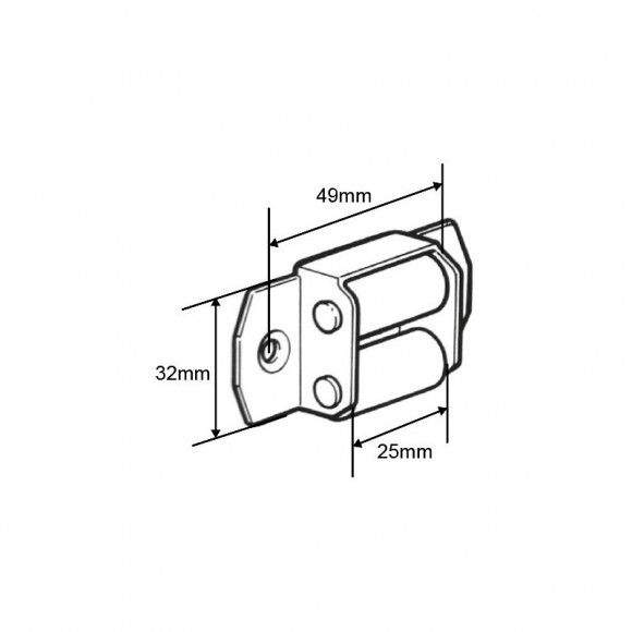 Guide Sangle 22mm Horizontal Pour Volet Roulant
