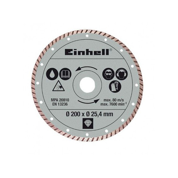 Disque Diamanté Turbo 200x25,4x2,2mm, Einhell