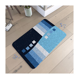 Tapis De Bain 90x60cm Antidérapant Et En Acrylique - Reussite Bleu