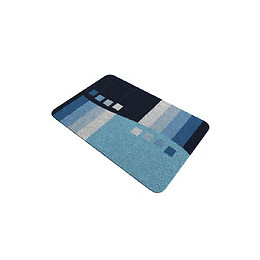 Tapis De Bain 90x60cm Antidérapant Et En Acrylique - Reussite Bleu
