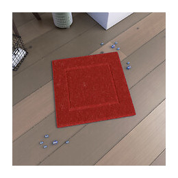 Tapis De Bain 60x60 Antidérapant Et 100% Coton - Veloute Rouge