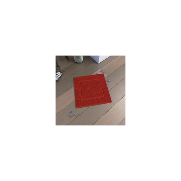 Tapis De Bain 60x60 Antidérapant Et 100% Coton - Veloute Rouge