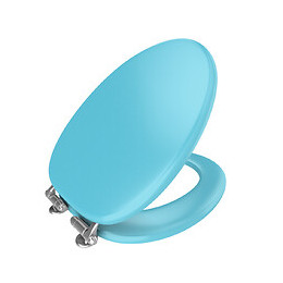 Abattant Wc - Mdf Et Double Frein De Chute - Soft Blue