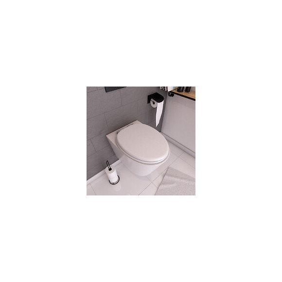 Abattant Wc - Mdf Et Double Frein De Chute - Soft White