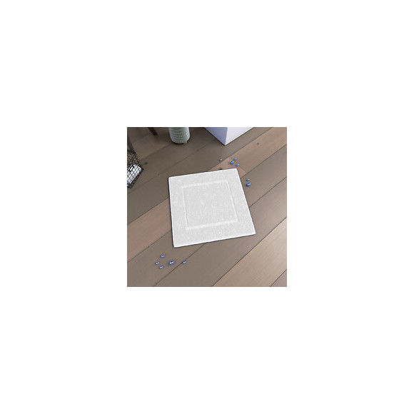 Tapis De Bain 60x60 Antidérapant Et 100% Coton - Veloute Blanc