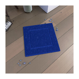 Tapis De Bain 60x60 Antidérapant Et 100% Coton - Veloute Bleu