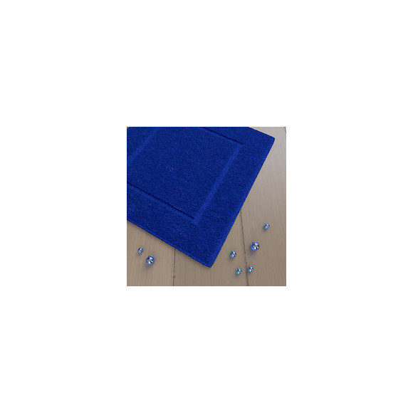 Tapis De Bain 60x60 Antidérapant Et 100% Coton - Veloute Bleu