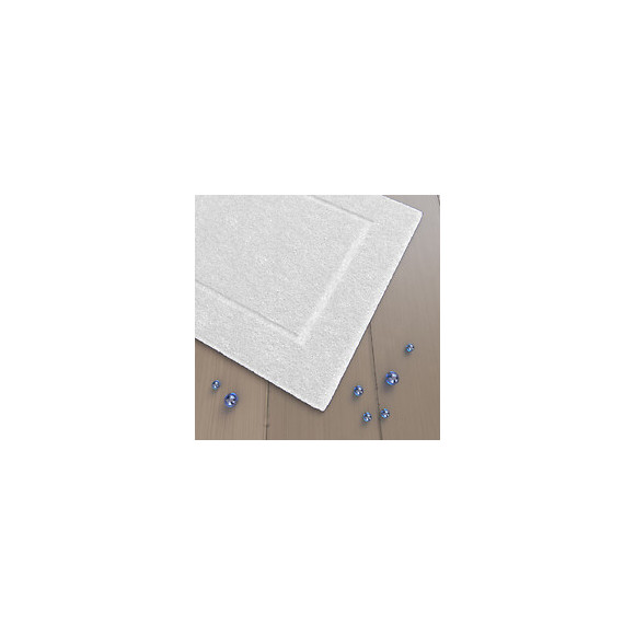 Tapis De Bain 60x60 Antidérapant Et 100% Coton - Veloute Blanc