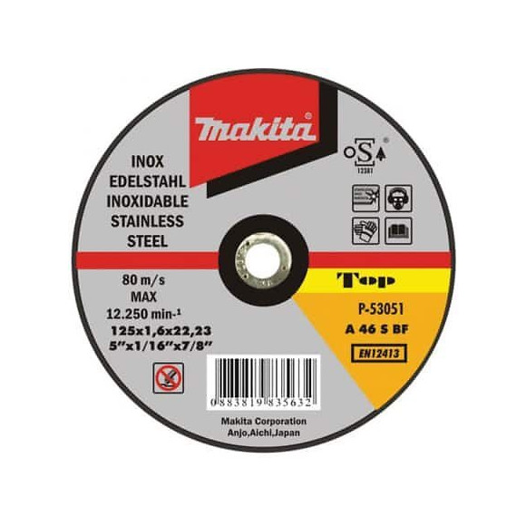 Disque À Tronçonner Extra-plat Makita 115 Mm En Acier Inoxydable