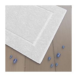 Tapis De Bain 60x90cm Antidérapant Et 100% Coton - Veloute Blanc