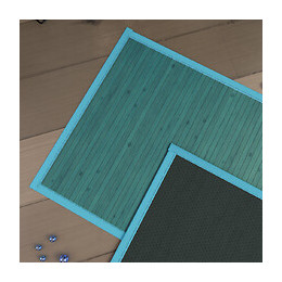 Tapis De Bain 80x50cm Antidérapant Et 100% Bambou - Cayenne Bleu