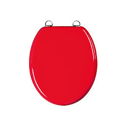Abattant Wc - En Mdf Avec Charnières En Métal Réglables - Whisy Red