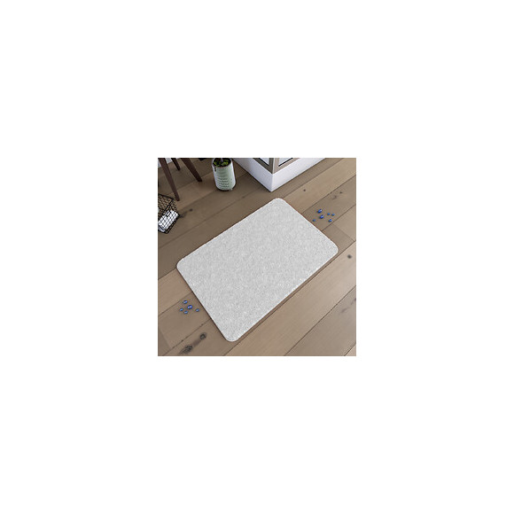 Tapis De Bain 60x90cm Antidérapant Et En Microfibre - Subtil Blanc
