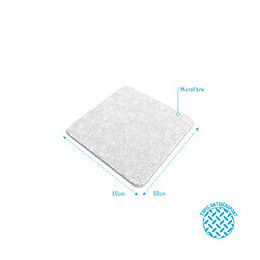 Tapis De Bain 60x60cm Antidérapant Et En Microfibre - Subtil Blanc