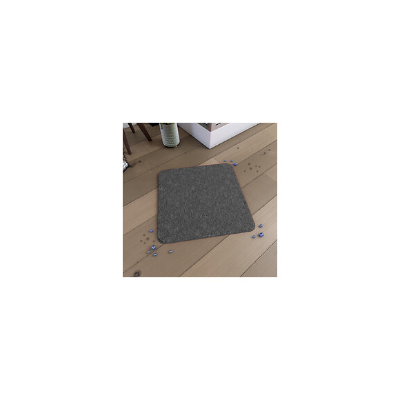 Tapis De Bain 60x60cm Antidérapant Et En Microfibre - Subtil Gris