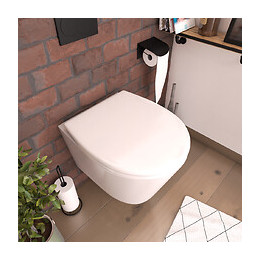 Abattant Pour Wc Blanc - Thermodur Avec Charnières En Plastique Déclipsable - Simple White