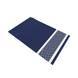 Tapis De Bain 60x90cm 100% Coton - Patchwork Bleu