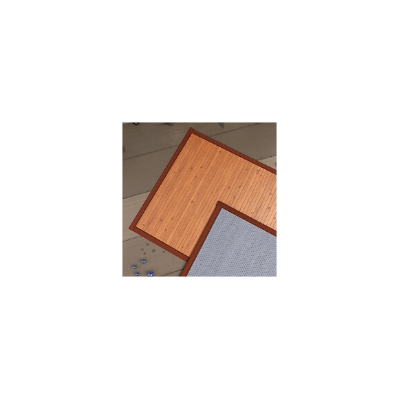 Tapis De Bain 90x60 Cm Antidérapant Et 100% Bambou - Cayenne Marron