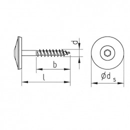 Vis 4,5x60mm Avec Rondelle D'étanchéité, Acier Inoxydable A2  Qte 100 Pc