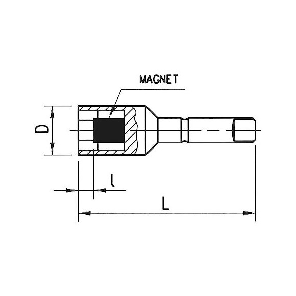 Douille 1/4 Pouce - 6 Pans Creux 1/4 7