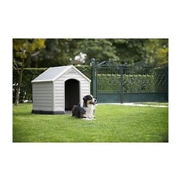 Niche Pour Chien En Plastique Beige Et Marron 99 X 95 X 99cm