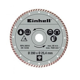 Disque Diamanté Turbo 200x25,4x2,2mm, Einhell
