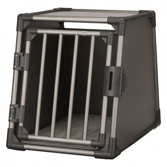 Trixie Box De Transport - Aluminium - M : 55 X 61 X 74 Cm - Gris Graphite - Pour Chien