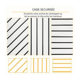 Cage Pour Chien Animaux Dim. 76l X 48l X 53h Cm 2 Portes Verrouillables Métal Panneau Multicouche Chêne Clair