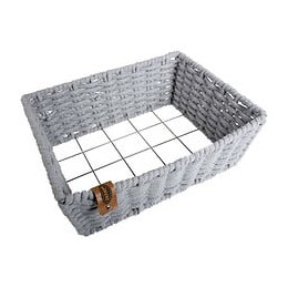 Europet Bernina Panier Oyster Rectangualire En Corde Coton Duvo+ - Gris - Pour Chat