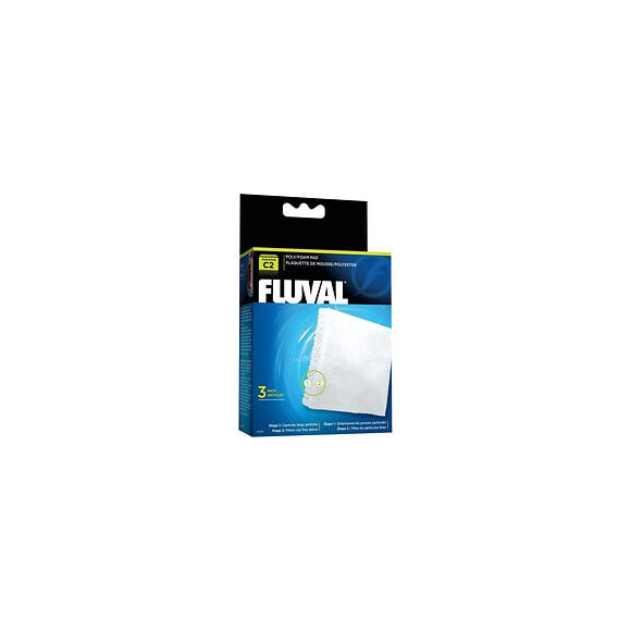 Fluval Plaquette Mousse/polyester C2,3unite - Pour Poisson