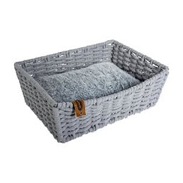 Europet Bernina Panier Oyster Rectangualire En Corde Coton Duvo+ - Gris - Pour Chat