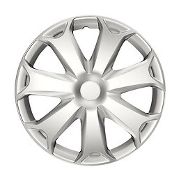 Boîte De 4 Enjoliveurs Mega Essential Line Silver Abs 16'' Polaire Ra16-5meb