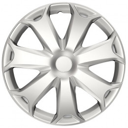 Boîte De 4 Enjoliveurs Mega Essential Line Silver Abs 16'' Polaire Ra16-5meb