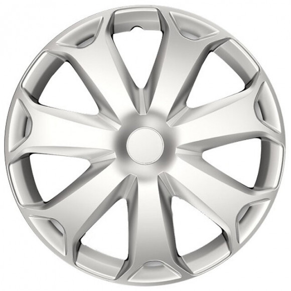 Boîte De 4 Enjoliveurs Mega Essential Line Silver Abs 16'' Polaire Ra16-5meb