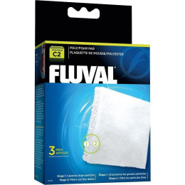 Fluval Plaquette Mousse/polyester C2,3unite - Pour Poisson