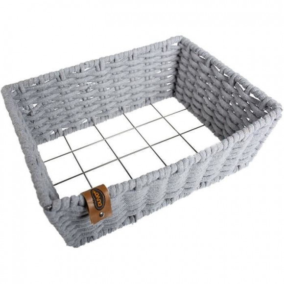 Europet Bernina Panier Oyster Rectangualire En Corde Coton Duvo+ - Gris - Pour Chat