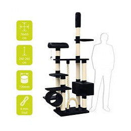 Ebi Griffoir Comforttree Kingdom 76 X 56 X 240 Cm - 53,5 Kg - Noir - Pour Chat