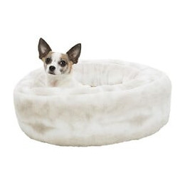 Trixie Lit Nelli Rond - O 50 Cm - Blanc Et Taupe - Pour Chien