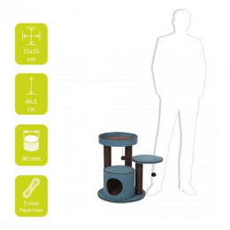 Ebi Griffoir Trend Bradford 55 X 55 X 66,5 Cm - 11,9 Kg - Bleu - Pour Chat