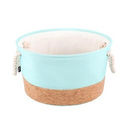 Laroy Duvo Panier Rond Guava Cork + Poly Pour Chiens Ou Chats - Taille L - 45 X 45 X 25 Cm - Vert