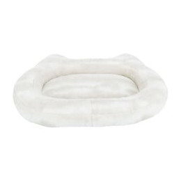 Trixie Lit Nelli Contour De Chat - 58 X 53 Cm - Blanc Et Taupe - Pour Chien