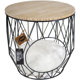 Europet Bernina Panier Caviar En Metal Rond Avec Plateau Duvo+ - Noir - Pour Chat