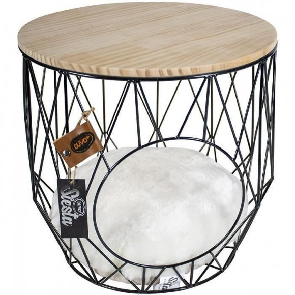 Europet Bernina Panier Caviar En Metal Rond Avec Plateau Duvo+ - Noir - Pour Chat