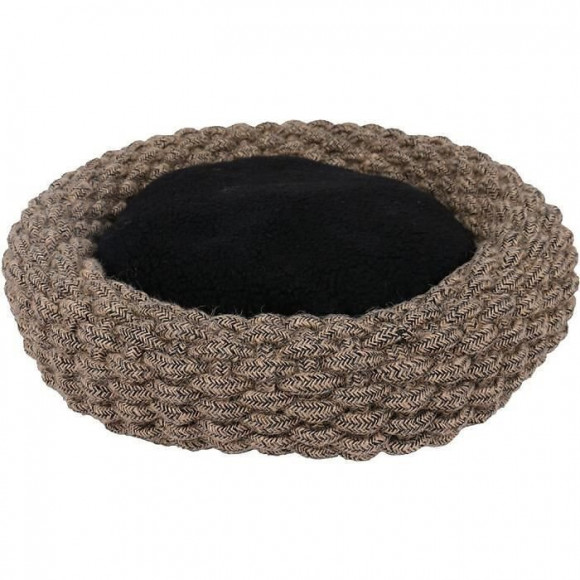 Europet Bernina Panier Espresso Ronde Corde Coton Duvo+ - Noir - Pour Chien