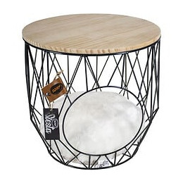 Europet Bernina Panier Caviar En Metal Rond Avec Plateau Duvo+ - Noir - Pour Chat